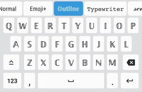 Fonts keyboard